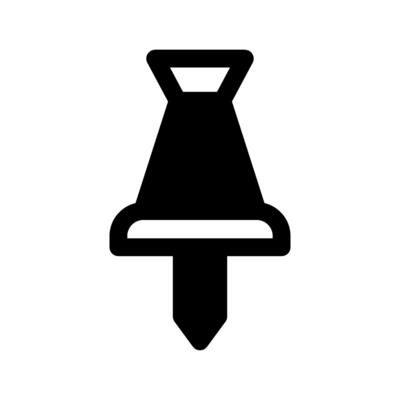 Paper Pin Icon Symbol Design Illustration