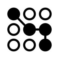 Pattern Lock Icon Symbol Design Illustration vector