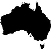 Black Australia map on white background. Icon map of Australia. illustration vector