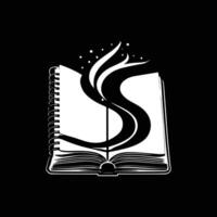 notebook silhouette logo design template vector