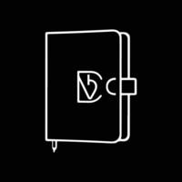 notebook silhouette logo design template vector