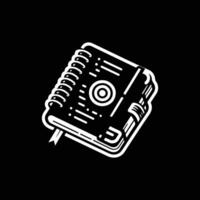 notebook silhouette logo design template vector
