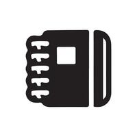 notebook silhouette logo design template vector