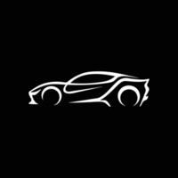 car minimalist logo design template vector