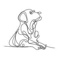 set of dogs one line art, dogs minimal line art, dogs continuous line art design style vector