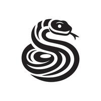 snake silhouette logo design style template vector