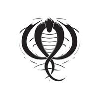 snake silhouette logo design style template vector