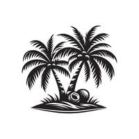 set of coconuts silhouette logo design vector