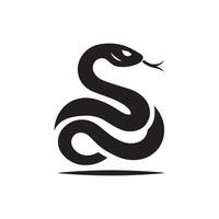 snake silhouette logo design style template vector