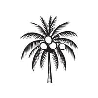 set of coconuts silhouette logo design vector