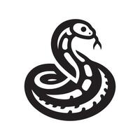 snake silhouette logo design style template vector