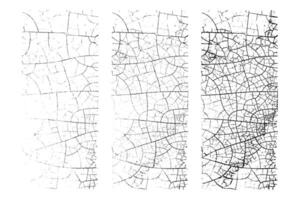 natural texture vertical backgrounds set. overlay textures of cracked surface. One colour graphic resources. vector
