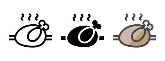 Multipurpose Rotisserie Icon in Outline, Glyph, Filled Outline Style vector