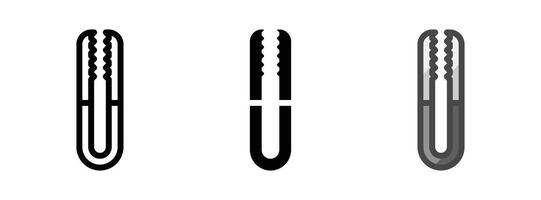 Multipurpose Tongs Icon in Outline, Glyph, Filled Outline Style vector