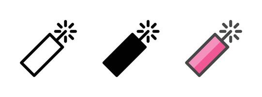 Multipurpose Firecracker Icon in Outline, Glyph, Filled Outline Style vector