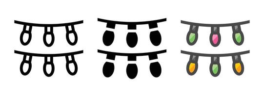 Multipurpose Bulbs Icon in Outline, Glyph, Filled Outline Style vector