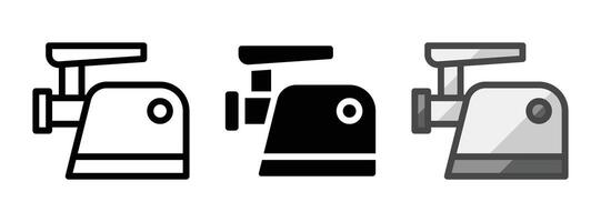 Multipurpose Electric Grinder Icon in Outline, Glyph, Filled Outline Style vector
