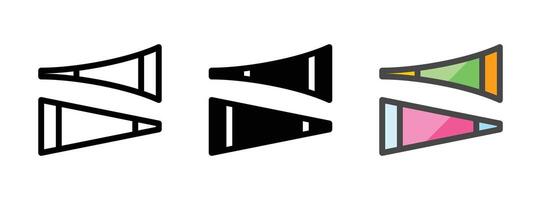Multipurpose Horns Icon in Outline, Glyph, Filled Outline Style vector