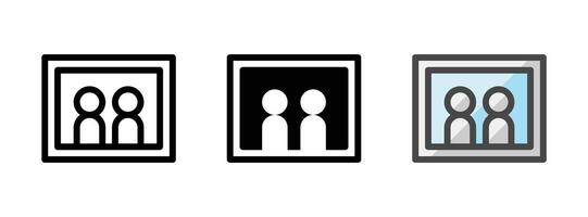 Multipurpose Photo Icon in Outline, Glyph, Filled Outline Style vector