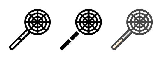 Multipurpose Mesh Skimmer Icon in Outline, Glyph, Filled Outline Style vector