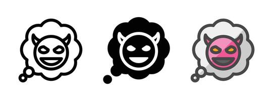 Multipurpose Nightmare Icon in Outline, Glyph, Filled Outline Style vector