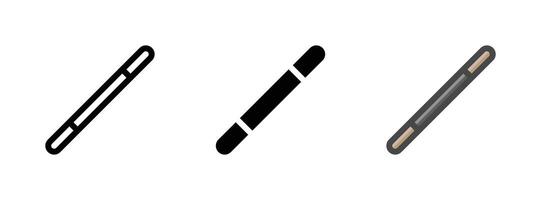 Multipurpose Wand Icon in Outline, Glyph, Filled Outline Style vector