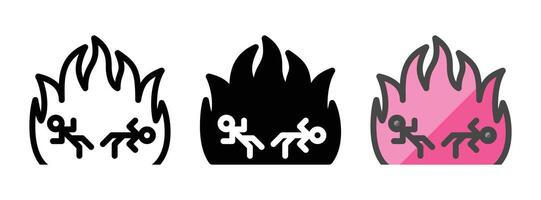 Multipurpose Hell Icon in Outline, Glyph, Filled Outline Style vector