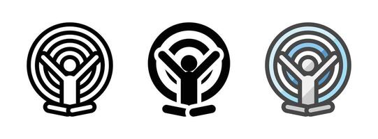 Multipurpose Paranormal Icon in Outline, Glyph, Filled Outline Style vector