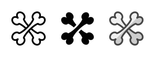 Multipurpose Bones Icon in Outline, Glyph, Filled Outline Style vector