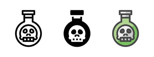 Multipurpose Poison Icon in Outline, Glyph, Filled Outline Style vector