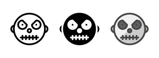 Multipurpose Face Paint Icon in Outline, Glyph, Filled Outline Style vector