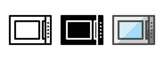Multipurpose Microwave Icon in Outline, Glyph, Filled Outline Style vector