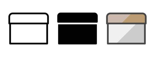 Multipurpose Bench Scraper Icon in Outline, Glyph, Filled Outline Style vector