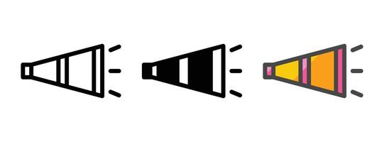 Multipurpose Horn Icon in Outline, Glyph, Filled Outline Style vector