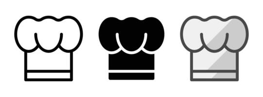 Multipurpose Toque Icon in Outline, Glyph, Filled Outline Style vector