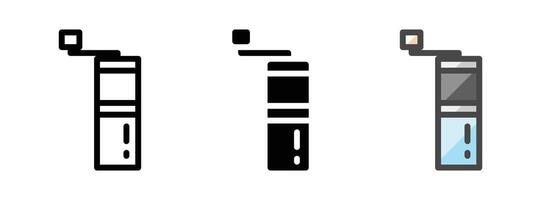 Multipurpose Coffee Grinder Icon in Outline, Glyph, Filled Outline Style vector