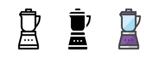 Multipurpose Blender Icon in Outline, Glyph, Filled Outline Style vector