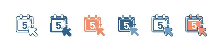 pointer pick a date for schedule planning agenda icon select deadline plan management symbol illustration design vector