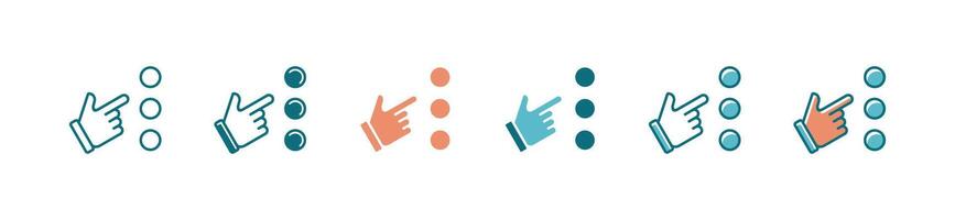 hand pointer picking strategy option icon business solution action pointing target decision symbol illustration vector