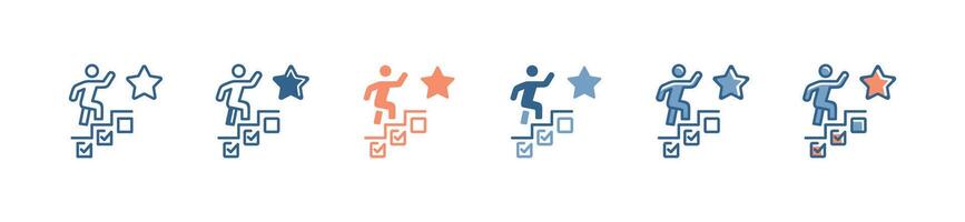 to-do list business action task with checkmarks and star icon workshop training to reach the goal symbol illustration vector