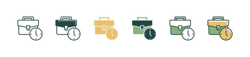 project deadline time management icon business working timeline process service signs illustration vector