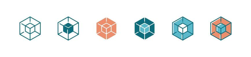 simple new project business hexagon object build icon creative startup development action design illustration for web and app vector