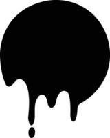 Dripping paint or ink icon in flat. Isolated on spots of paint, floating oil blots Blob paint stain and drip Water drops liquid burst splashes for apps or web vector