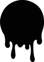 Dripping paint or ink icon in flat. Isolated on spots of paint, floating oil blots Blob paint stain and drip Water drops liquid burst splashes for apps or web vector