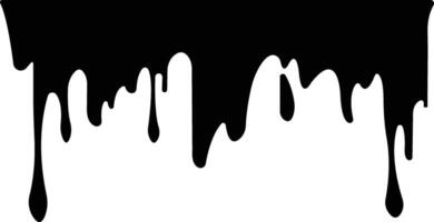 Dripping paint or ink stain icon in flat. Isolated on spots of paint, floating oil blots Blob paint stain and drip Water drops liquid burst splashes for apps or web vector