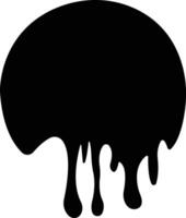 Dripping paint or ink icon in flat. Isolated on spots of paint, floating oil blots Blob paint stain and drip Water drops liquid burst splashes for apps or web vector