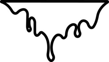 Dripping paint or ink stain icon in line. Isolated on spots of paint, floating oil blots Blob paint stain and drip Water drops liquid burst splashes for apps or web vector
