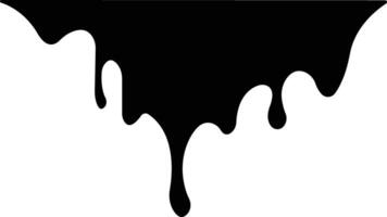 Dripping paint or ink stain icon in flat. Isolated on spots of paint, floating oil blots Blob paint stain and drip Water drops liquid burst splashes for apps or web vector
