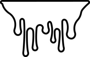 Dripping paint or ink stain icon in line. Isolated on spots of paint, floating oil blots Blob paint stain and drip Water drops liquid burst splashes for apps or web vector
