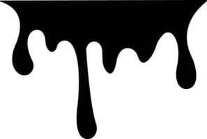 Dripping paint or ink stain icon in flat. Isolated on spots of paint, floating oil blots Blob paint stain and drip Water drops liquid burst splashes for apps or web vector